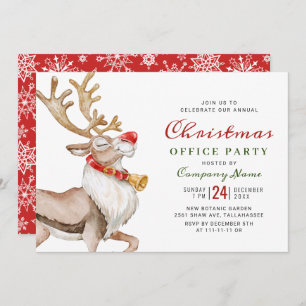 Schattige Kerst Cartoon Rendier Kerstfeest Kaart