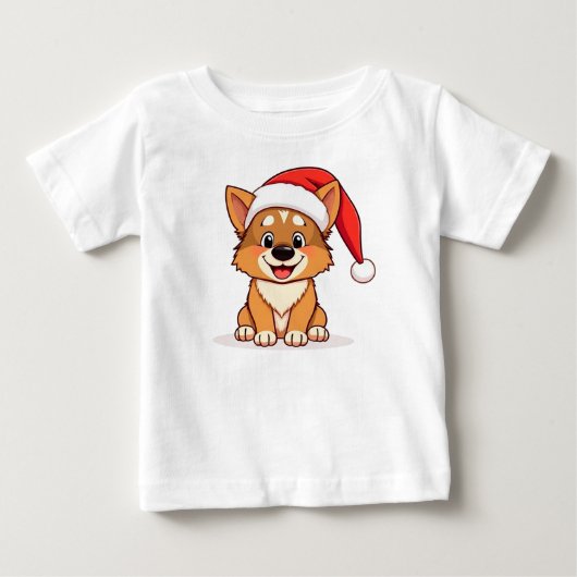 Schattige kerst-cartoondog (Voorkant)