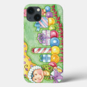 Schattige Kerst Caterpillar Trein met Cadeaus Case-Mate iPhone Case (Achterkant)