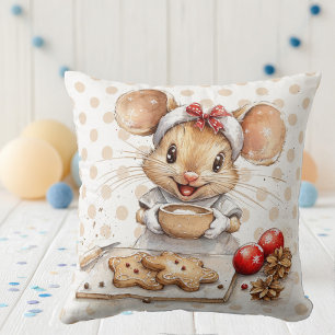 Schattige Kerst Chef Muis Kussen