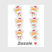 Schattige Kerst Corgi Dog Sticker Pack (Vel)