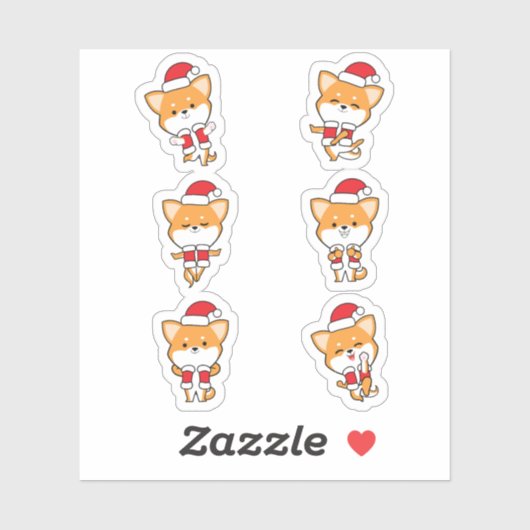 Schattige Kerst Corgi Dog Sticker Pack (Vel)