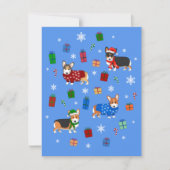 Schattige Kerst-Corgis in Mutsen en Truien Kaart (Voorkant)