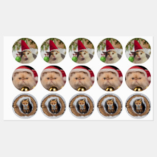 schattige kerst dieren mix labels