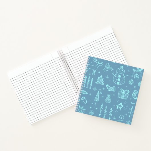 Schattige Kerst Doodle Teken Illustratie | Notitieboek (Binnen)