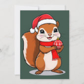 Schattige Kerst Eekhoorn Kaart (Voorkant)