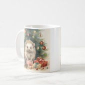 Schattige kerst egel vakantie koffie mok (Voorkant links)