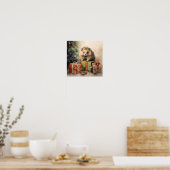 Schattige Kerst egel vakantie print (Keuken)