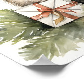 Schattige Kerst egel vakantie print (Hoek)