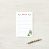 Schattige Kerst Elf Dingen Te Doen Post-it Notitie Post-it® Notes (Op bureau)