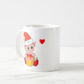 Schattige Kerst elf & hart Koffiemok (Voorkant links)