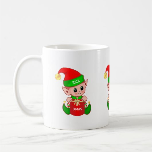 Schattige Kerst elf Koffiemok (Links)