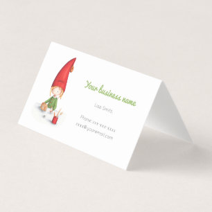 Schattige Kerst Elf Speelgoed  Visitekaartje