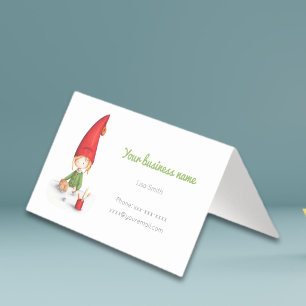 Schattige Kerst Elf Speelgoed Visitekaartje