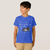 Schattige Kerst-ezel Sneeuwvlokken T-shirt (Voorkant volledig)
