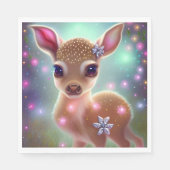 Schattige kerst Fawn Servet (Voorkant)