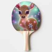 Schattige kerst Fawn Tafeltennisbatje (Voorkant)