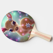 Schattige kerst Fawn Tafeltennisbatje (Zijkant)