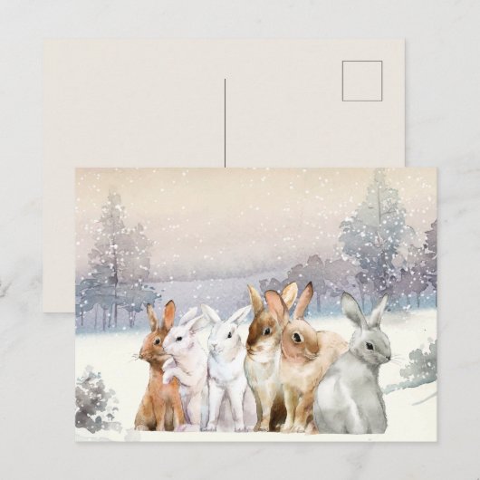 Schattige kerst/feestdag briefkaart (Voorkant / Achterkant)