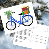 Schattige Kerst Fietsvakantie Cadeaus CUSTOM Briefkaart