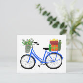 Schattige Kerst Fietsvakantie Cadeaus CUSTOM Briefkaart (Staand voorkant)