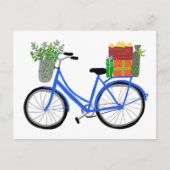 Schattige Kerst Fietsvakantie Cadeaus CUSTOM Briefkaart (Voorkant)