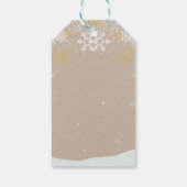 Schattige Kerst Gingerbread House Baby Shower Cadeaulabel (Achterkant)