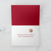 Schattige Kerst Gingerbread House Feestdagen Kaart (Binnen)