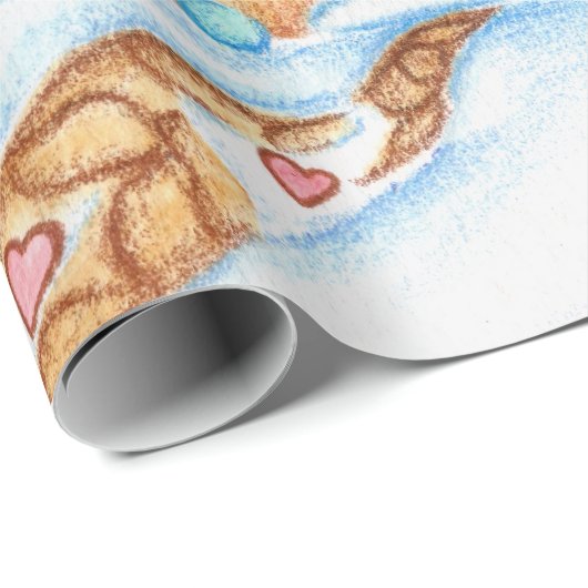 Schattige Kerst Gingerbread House inpakpapier (Rol Hoek)