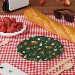 Schattige Kerst Gingerbread Kabouters Rendier Fees Papieren Bordje