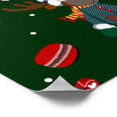 Schattige Kerst Gingerbread Kabouters Rendier Fees Poster (Hoek)