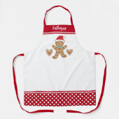 Schattige Kerst Gingerbread Man Schort (Voorkant)