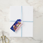 Schattige Kerst Gingerbread Trein & Cadeaus Cadeaulabel (Met Touw)