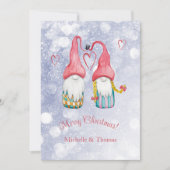 Schattige Kerst Gnome Twins Waterverf Kunst Feestdagenkaart (Voorkant)