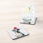 Schattige Kerst Grote Deen Woof Word Art Bier Onderzetter (Rechterzijde)