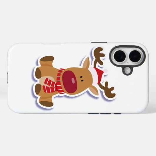Schattige kerst herten  Case-Mate iPhone case (Achterkant (horizontaal))