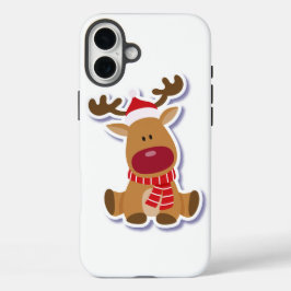 Schattige kerst herten  iPhone 16 plus hoesje