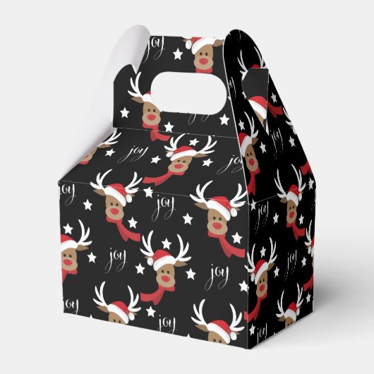 Schattige Kerst Herten Favor Box - Gable Bedankdoosjes (Achterkant)