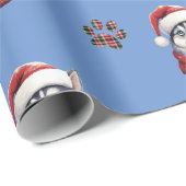 Schattige kerst Husky Cadeaupapier (Rol Hoek)