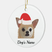 Schattige kerst in Chihuahua Keramisch Ornament (Links)