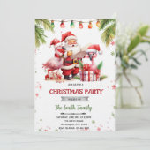 Schattige kerst in juli uitnodiging (Staand voorkant)