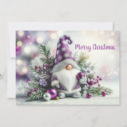 Schattige Kerst Kabouter Feestdagenkaart (Voorkant)