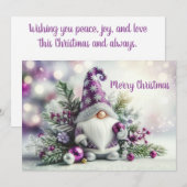 Schattige Kerst Kabouter Feestdagenkaart (Voorkant / Achterkant)