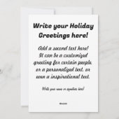 Schattige Kerst Kat Waterverf Feestdagenkaart (Achterkant)