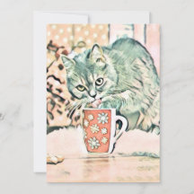  Schattige Kerst Kat Waterverf