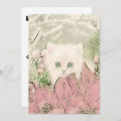  Schattige Kerst Kat Waterverf Feestdagenkaart (Voorkant / Achterkant)