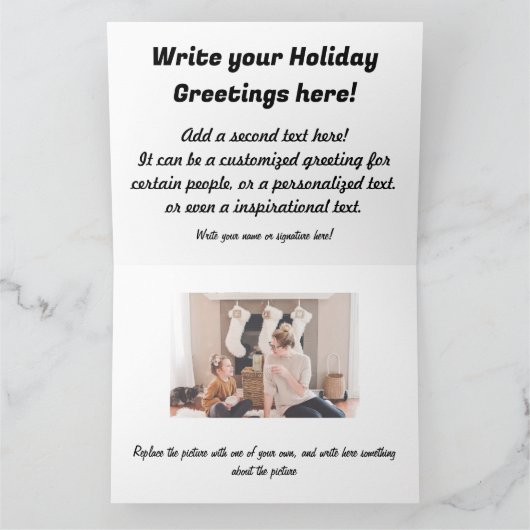  Schattige Kerst Kat Waterverf Kaart (Binnen)