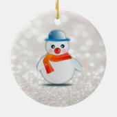 Schattige kerst, kerstboom, Snowman Keramisch Ornament (Achterkant)