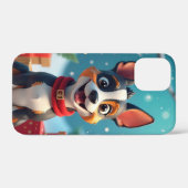 🎄🐶 Schattige Kerst Kerstmis Cartoon Puppy Knus F Case-Mate iPhone Case (Achterkant (horizontaal))
