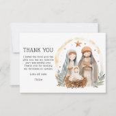 Schattige Kerst Kerststal Kerstmis Bedankkaart (Voorkant)